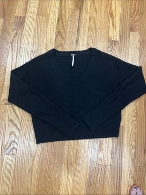 Free People V neck Cashmere Sweater